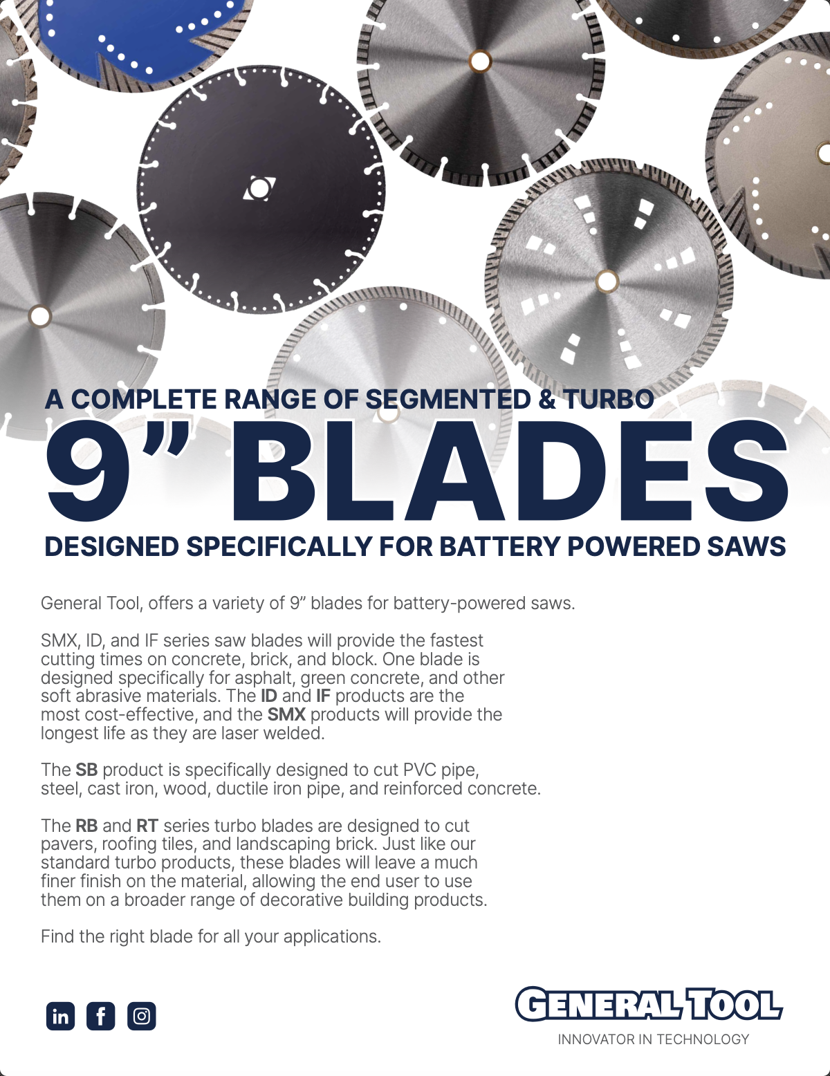 2022 9in Battery Saw Blades